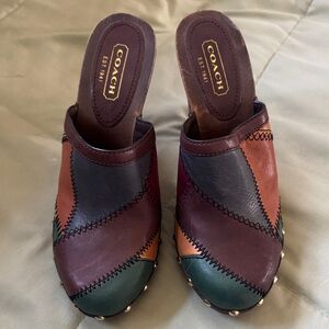 Vintage Coach Emilia Patchwork Clogs Y2K Era MSRP $137